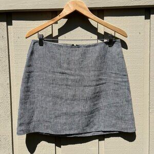 Reformation Houndstooth Linen A-Line Skirt - Size 10